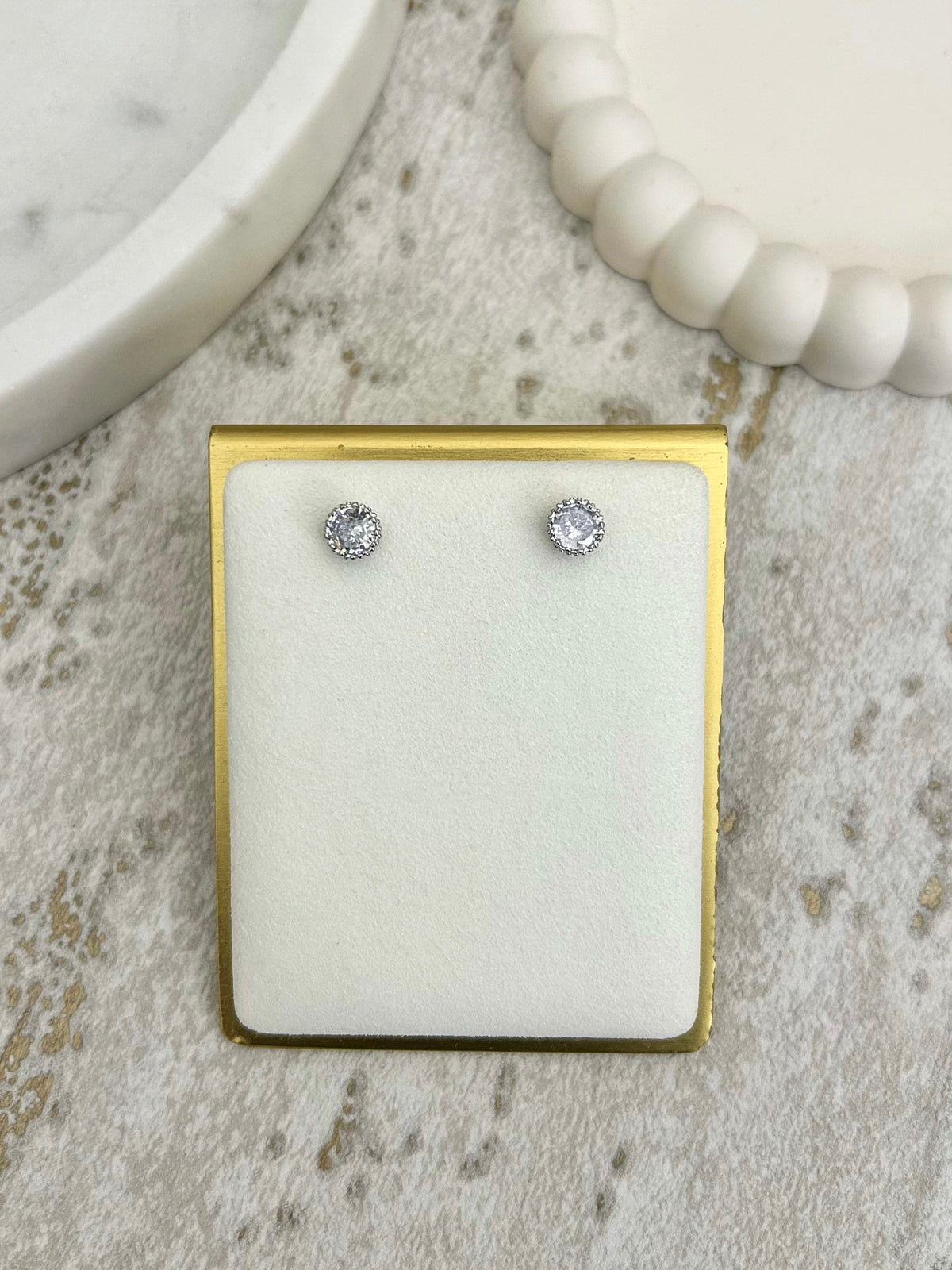 Diamante Small Stone Studs (2 Colours)