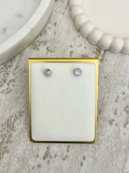 Diamante Small Stone Studs (2 Colours)