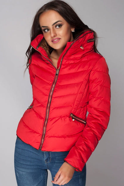 Zara Puffer Padded Faux Fur Collar Jacket Plus Size Winter Coat