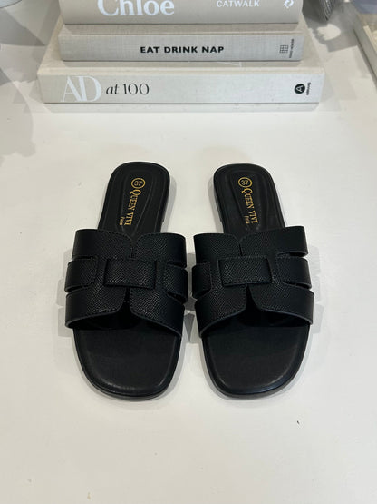 Faux Leather Sliders (2 Colours)