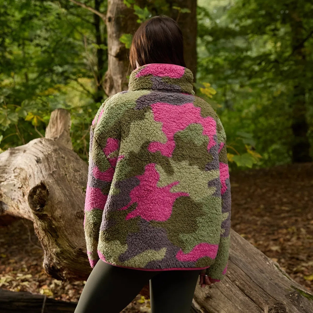 OHS Zip Fleece Soft Warm Cosy Outdoor Teddy Sherpa Long Cuff Sleeve Relaxed Fit Pull Over Hoodie Jacket Coat for Adults Kids