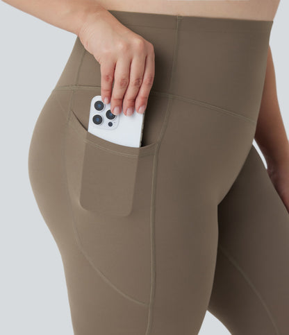 Plus Size UltraSculptTM SoCinched High Waisted Butt Lifting Tummy Control Shaping Training Leggings with Pockets