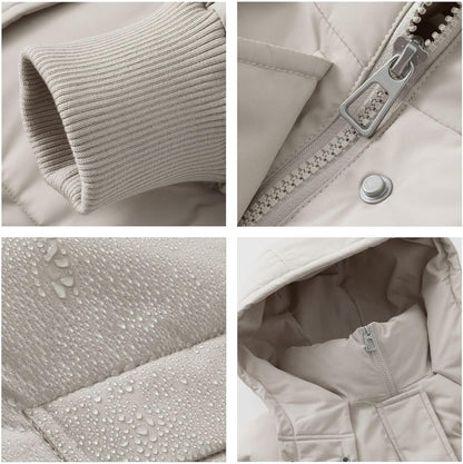 Long Puffer Jacket for Women,2024 Thickened Winter Coat Hooded with Deep Pockets, Ladies Warm Winter Jacket