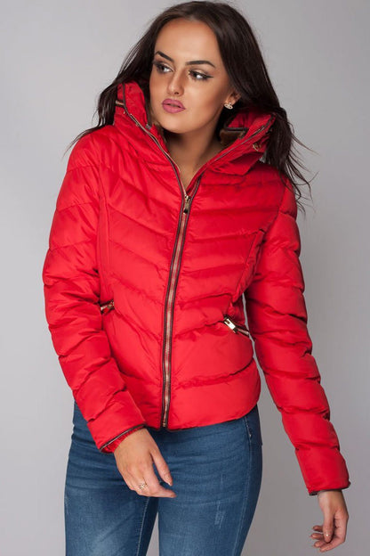 Zara Puffer Padded Faux Fur Collar Jacket Plus Size Winter Coat