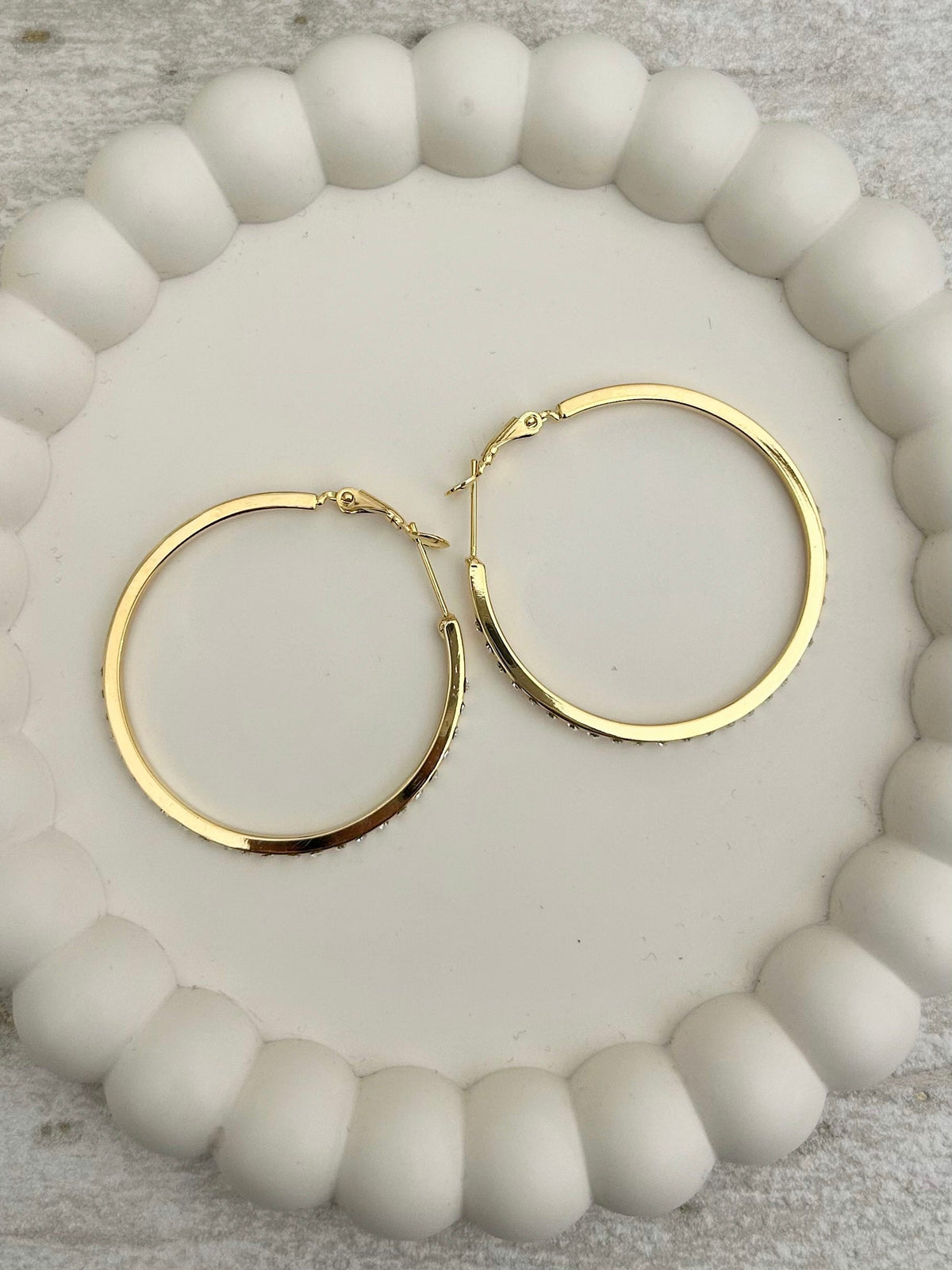 Diamante Hoops (2 Colours)