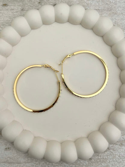 Diamante Hoops (2 Colours)