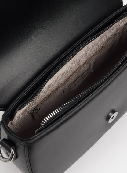 Vegan Leather Saddle Handbag