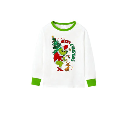 Holiday Family Christmas Pajamas Set With Funny Xmas Character Pattern Print
