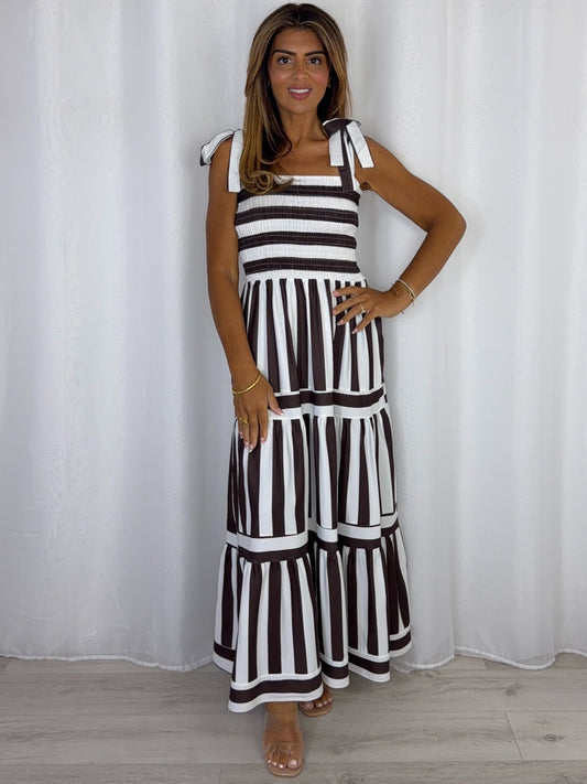 Striped Smocked Dress (5 Colours)