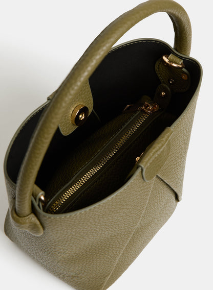 Pebbled Bucket Bag