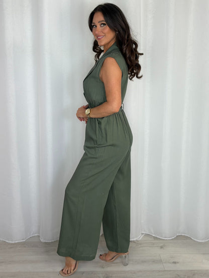 Tie Up Double Button Jumpsuit (5 Colours)