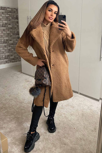 Camel Teddy Bear Coat