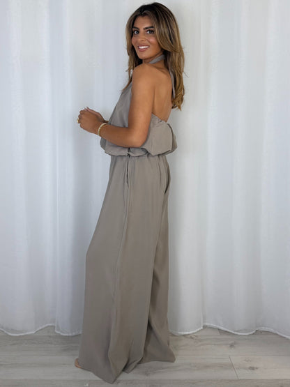 Halter Neck Marble Stone Top And Trousers (4 Colours)