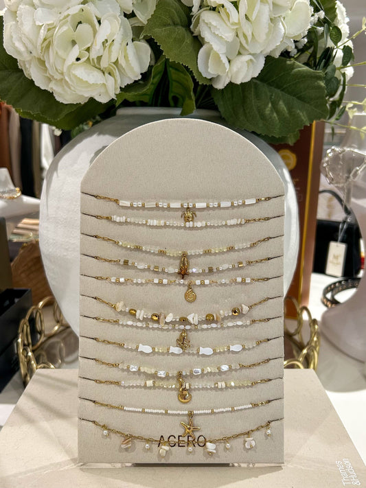 Gold Beaded Necklaces (12 Styles)
