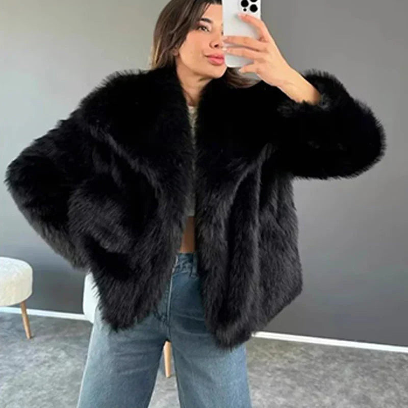 Winter pre-sale for women's fur coat, plush lining, soft collar