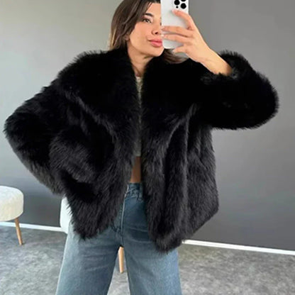 Winter pre-sale for women's fur coat, plush lining, soft collar