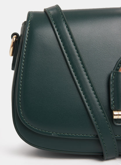 Vegan Leather Saddle Handbag