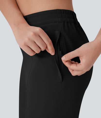 Quick Dry Mid Rise Casual Bermuda Shorts with Pockets-UPF 40+
