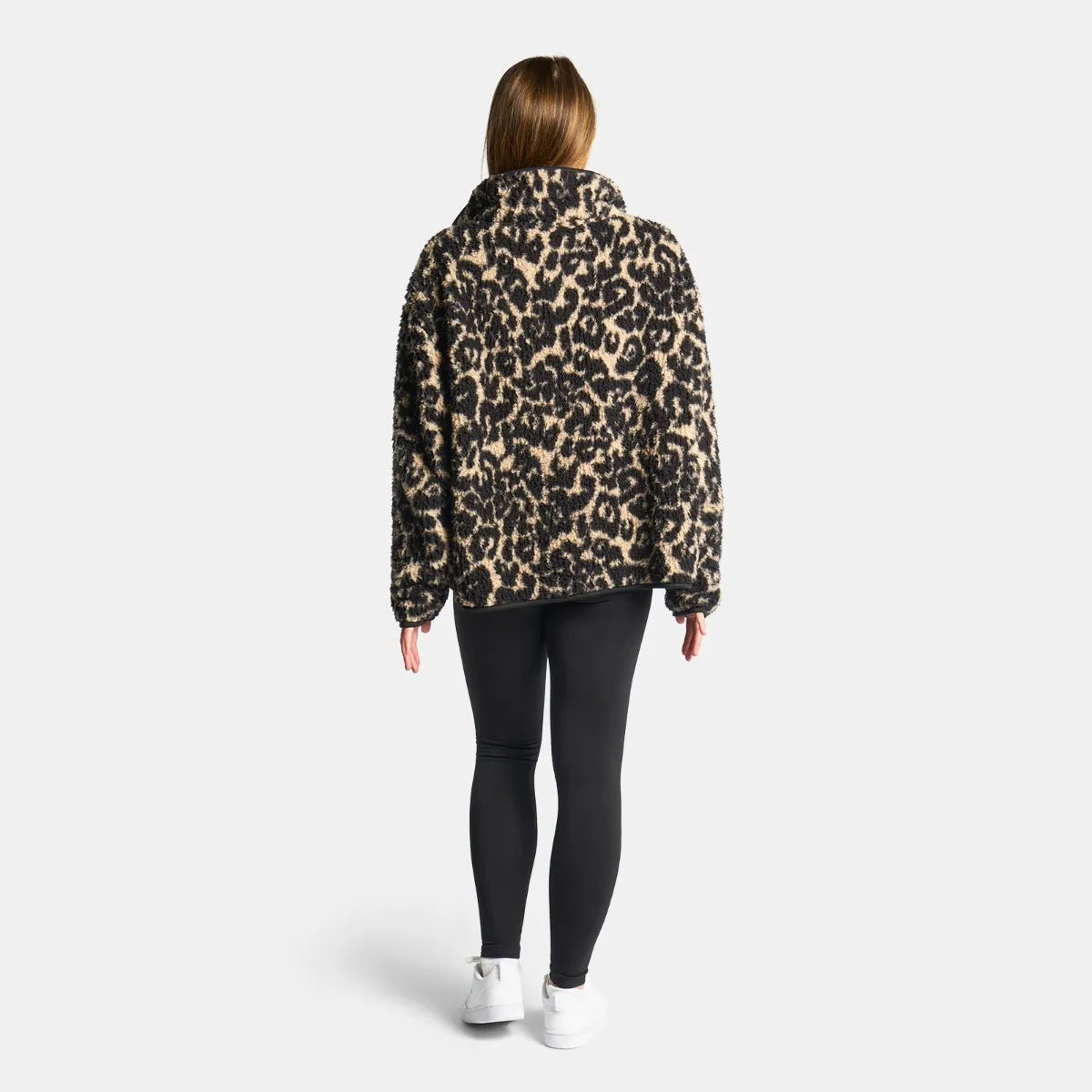 OHS Zip Fleece Soft Warm Cosy Outdoor Teddy Sherpa Long Cuff Sleeve Relaxed Fit Pull Over Hoodie Jacket Coat for Adults Kids