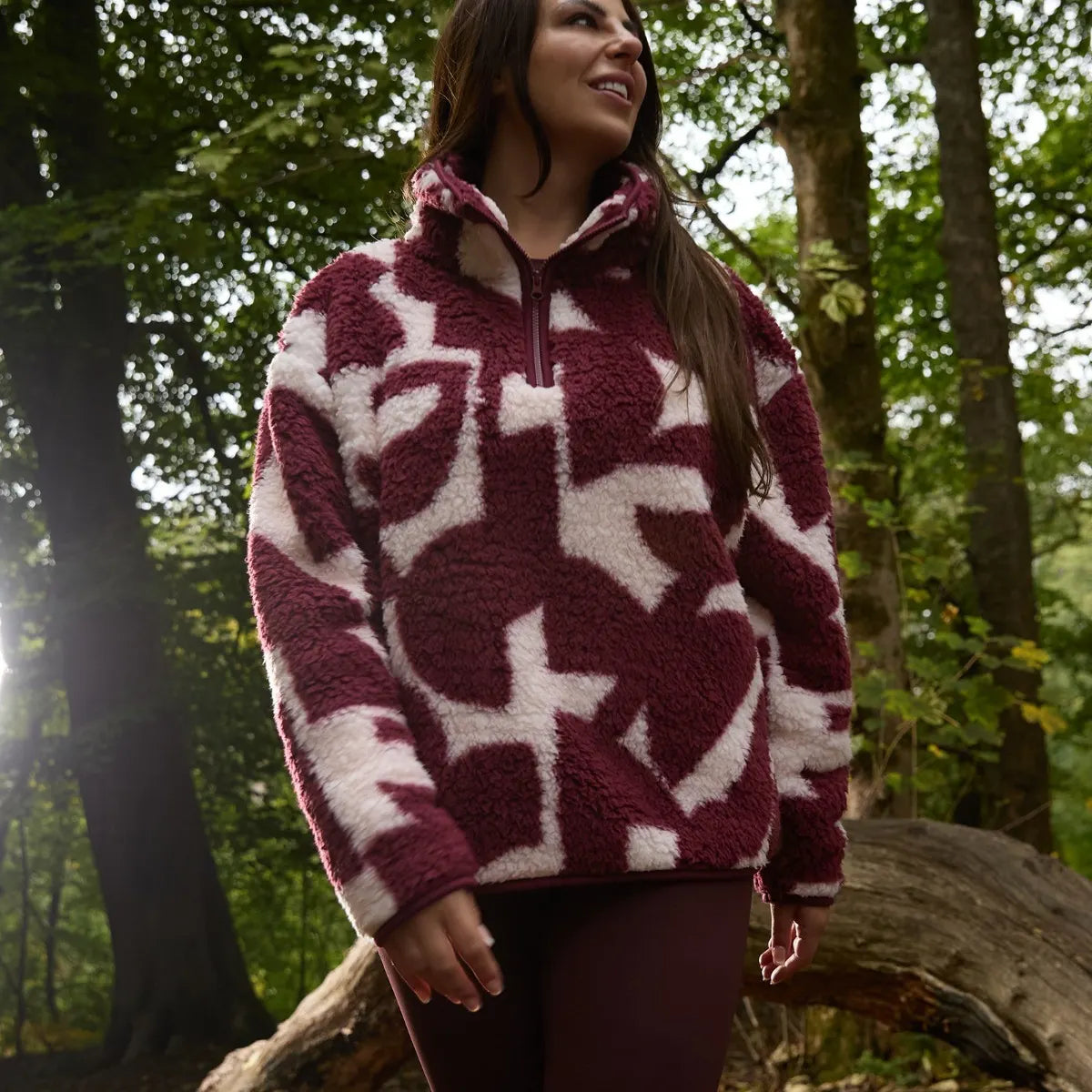 OHS Zip Fleece Soft Warm Cosy Outdoor Teddy Sherpa Long Cuff Sleeve Relaxed Fit Pull Over Hoodie Jacket Coat for Adults Kids