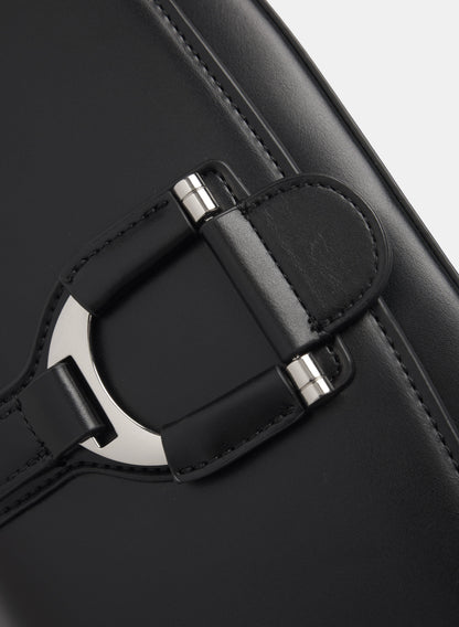 Vegan Leather Saddle Handbag