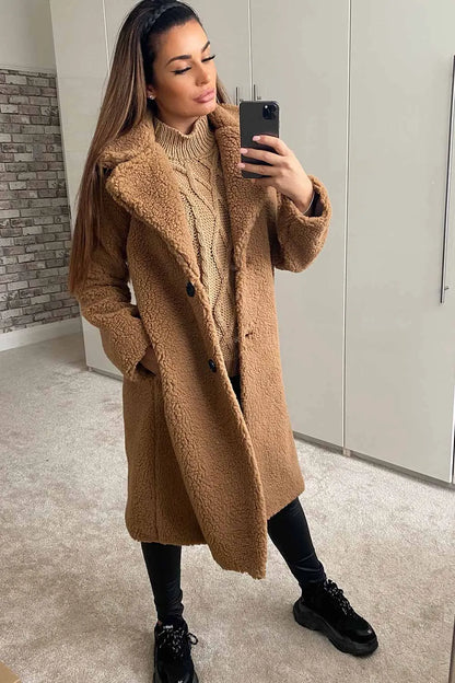 Camel Teddy Bear Coat