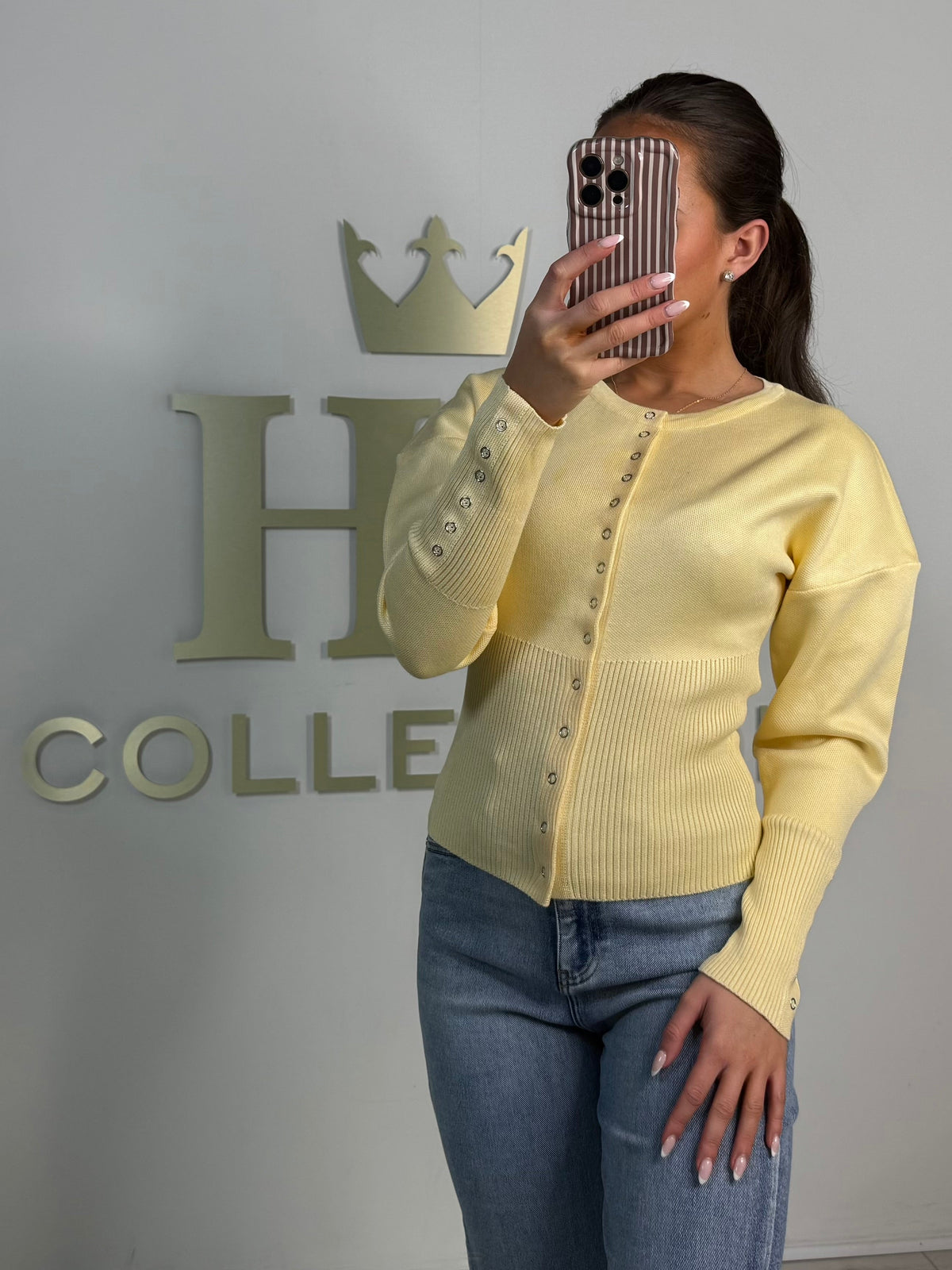 Soft Knit Button Up Ribbed Bottom Cardigan (5 Colours)
