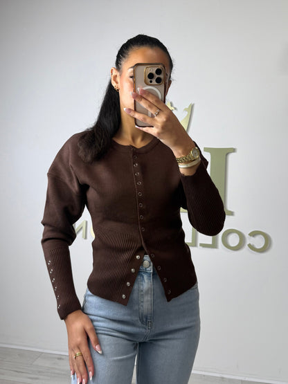 Soft Knit Button Up Ribbed Bottom Cardigan (5 Colours)