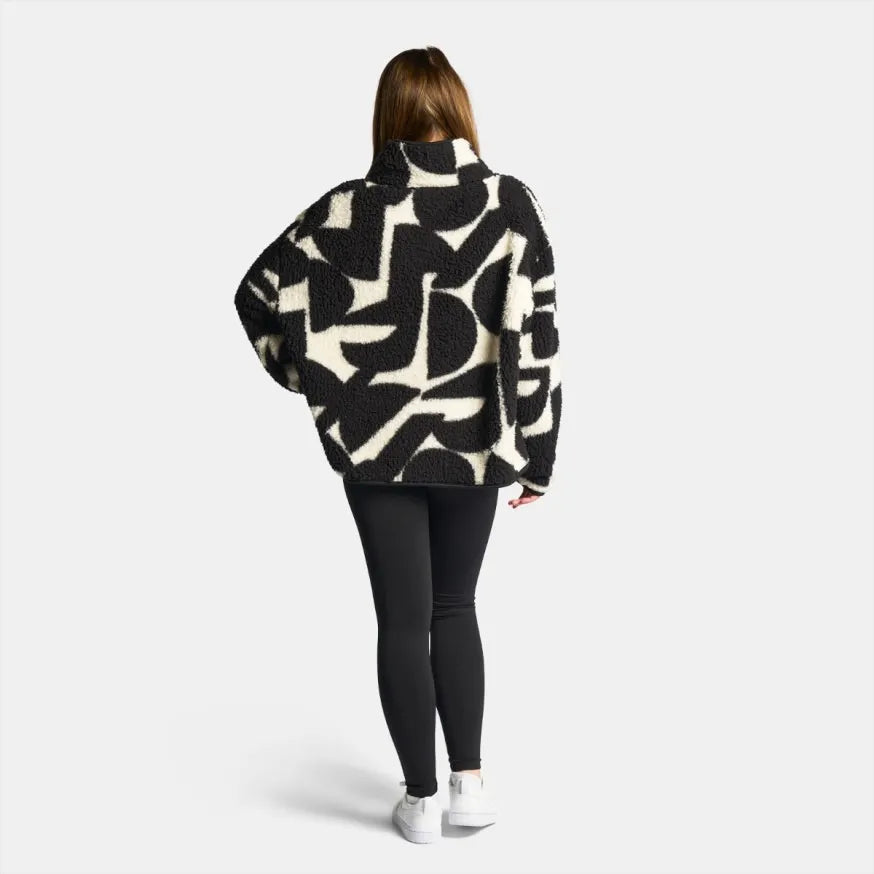 OHS Zip Fleece Soft Warm Cosy Outdoor Teddy Sherpa Long Cuff Sleeve Relaxed Fit Pull Over Hoodie Jacket Coat for Adults Kids