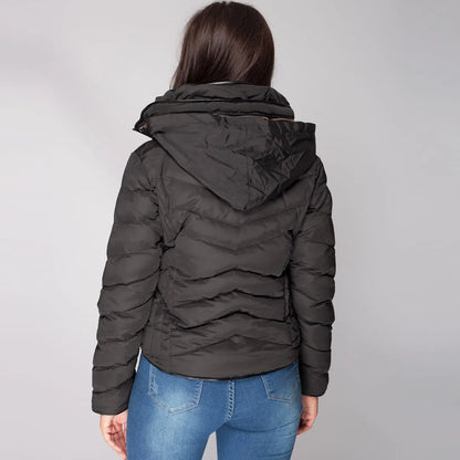 Zara Black Padded Faux Fur Coat Jacket Plus Size Winter Coat