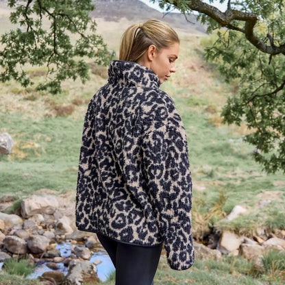 OHS Zip Fleece Soft Warm Cosy Outdoor Teddy Sherpa Long Cuff Sleeve Relaxed Fit Pull Over Hoodie Jacket Coat for Adults Kids