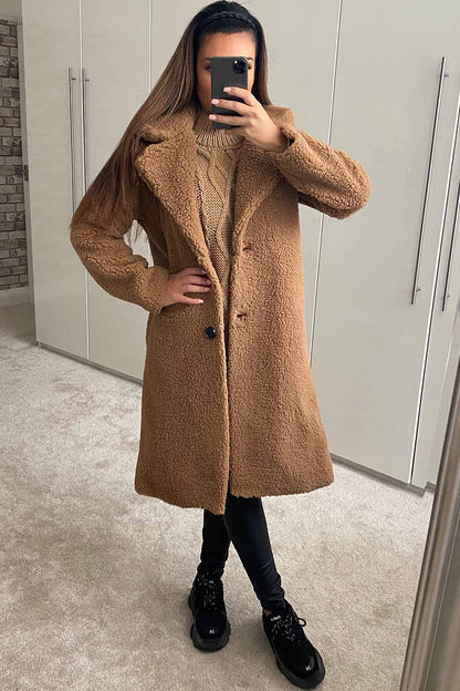 Camel Teddy Bear Coat