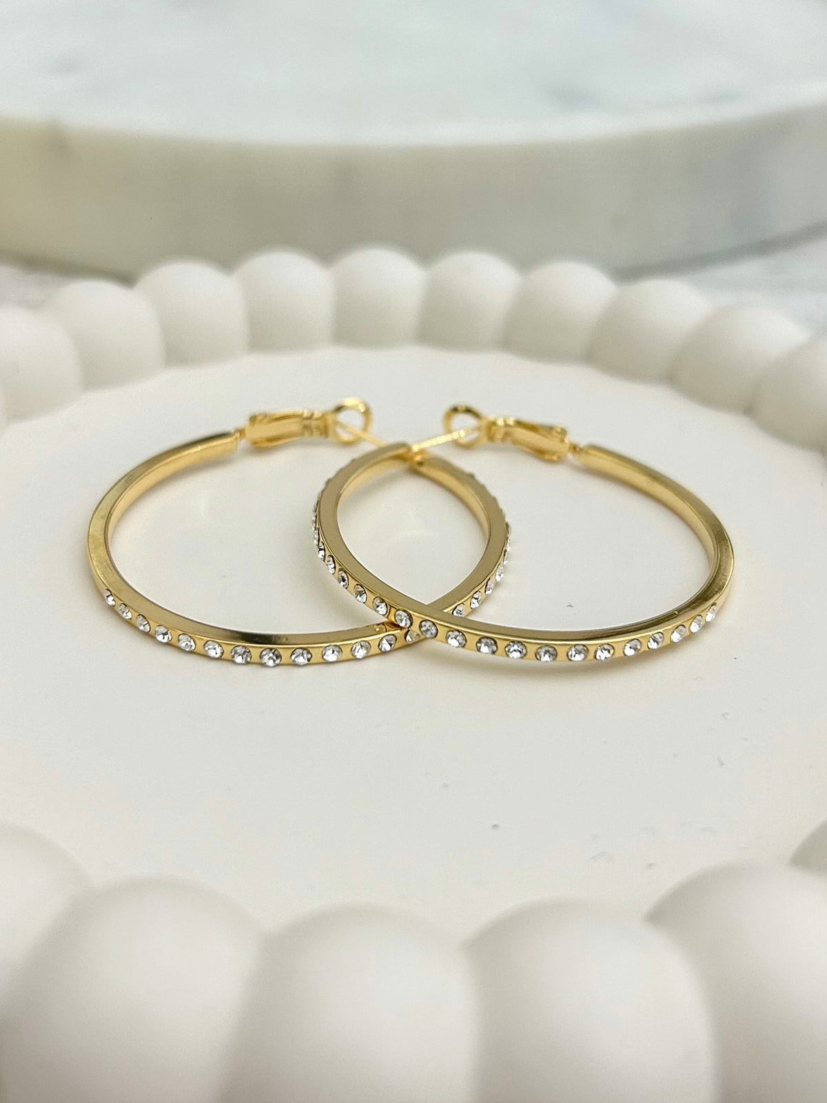 Diamante Hoops (2 Colours)