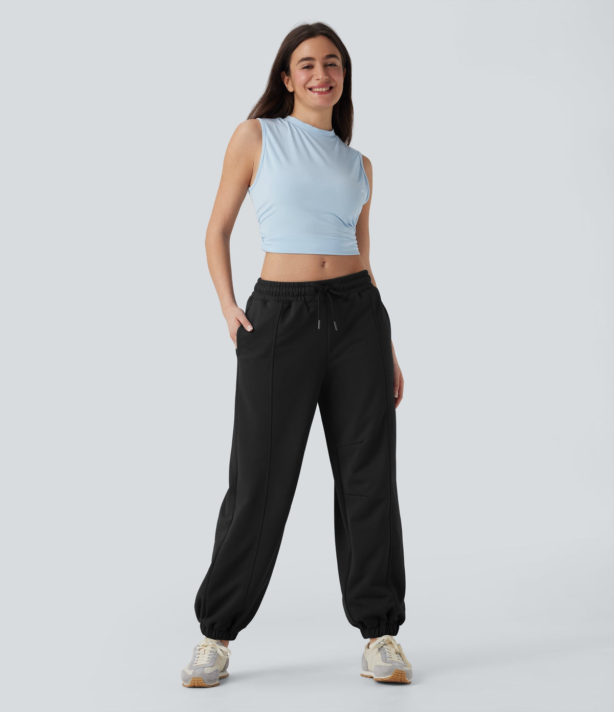 Low Rise Drawstring Casual Joggers with Pockets