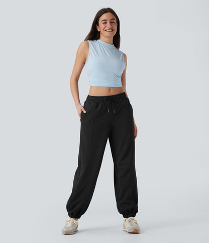 Low Rise Drawstring Casual Joggers with Pockets