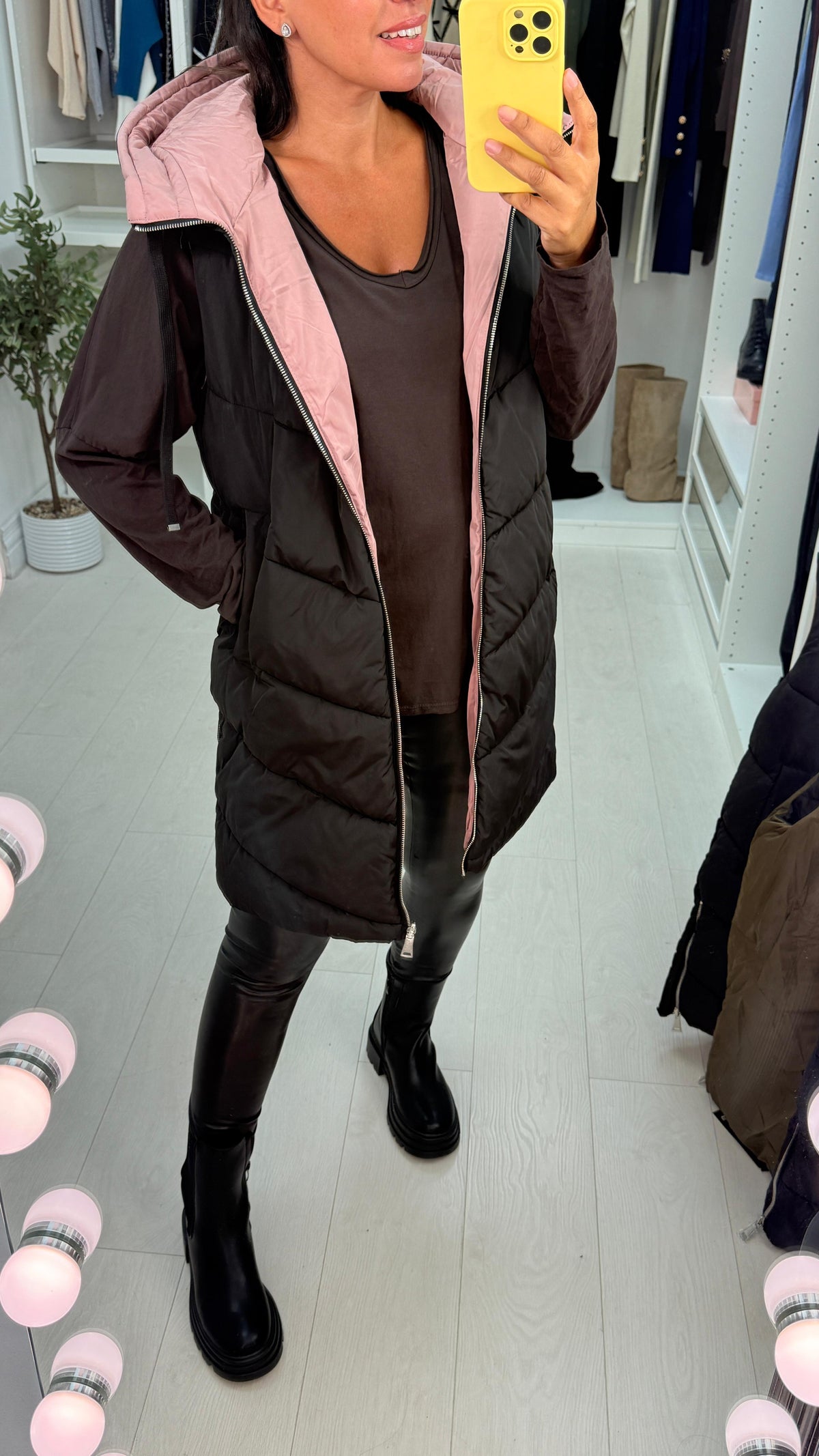Mabella Reversible Hooded Puffer Gilet