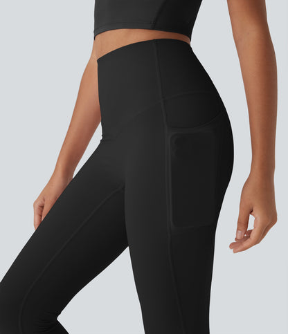 UltraSculptTM Cool Quick Dry SoCinched High Waisted Tummy Control Shaping Yoga Leggings with Pockets-UPF50+
