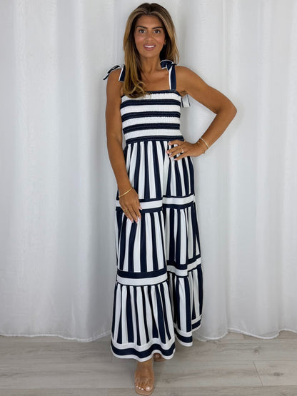 Striped Smocked Dress (5 Colours)