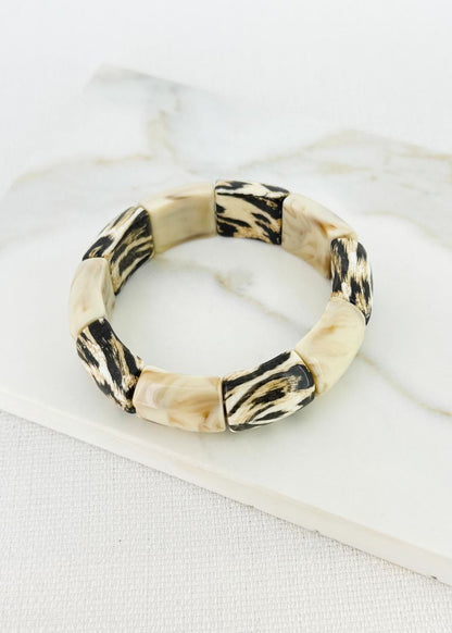 Leopard Print Elasticated Bracelet (2 Colours)