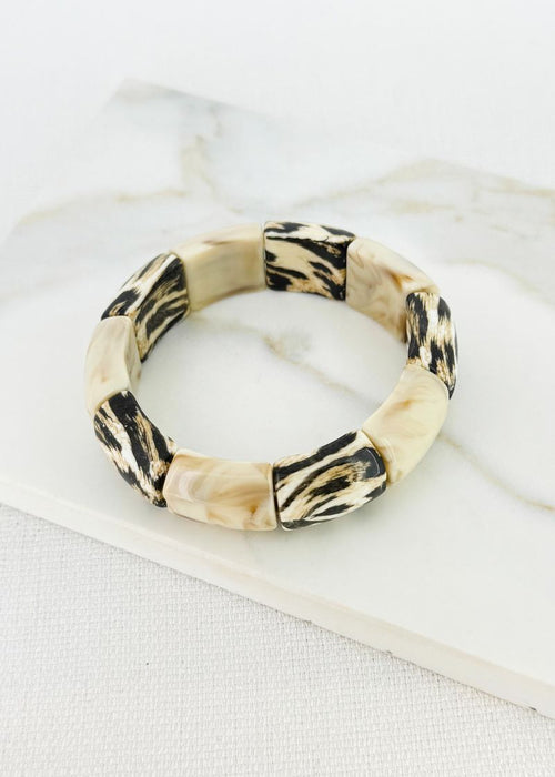 Leopard Print Elasticated Bracelet (2 Colours)