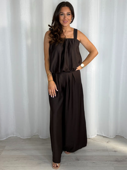 Balloon Style Thick Strap Top And Gathered Trouser Co-Ord (10 Colours)
