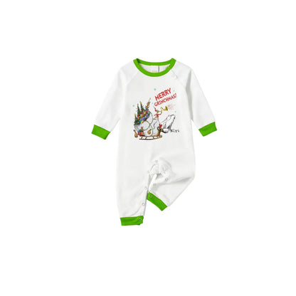Holiday Family Christmas Pajamas Set With Cute Christmas Character Pattern Print
