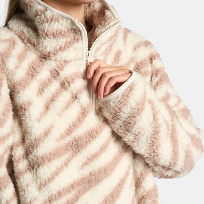 OHS Zip Fleece Soft Warm Cosy Outdoor Teddy Sherpa Long Cuff Sleeve Relaxed Fit Pull Over Hoodie Jacket Coat for Adults Kids