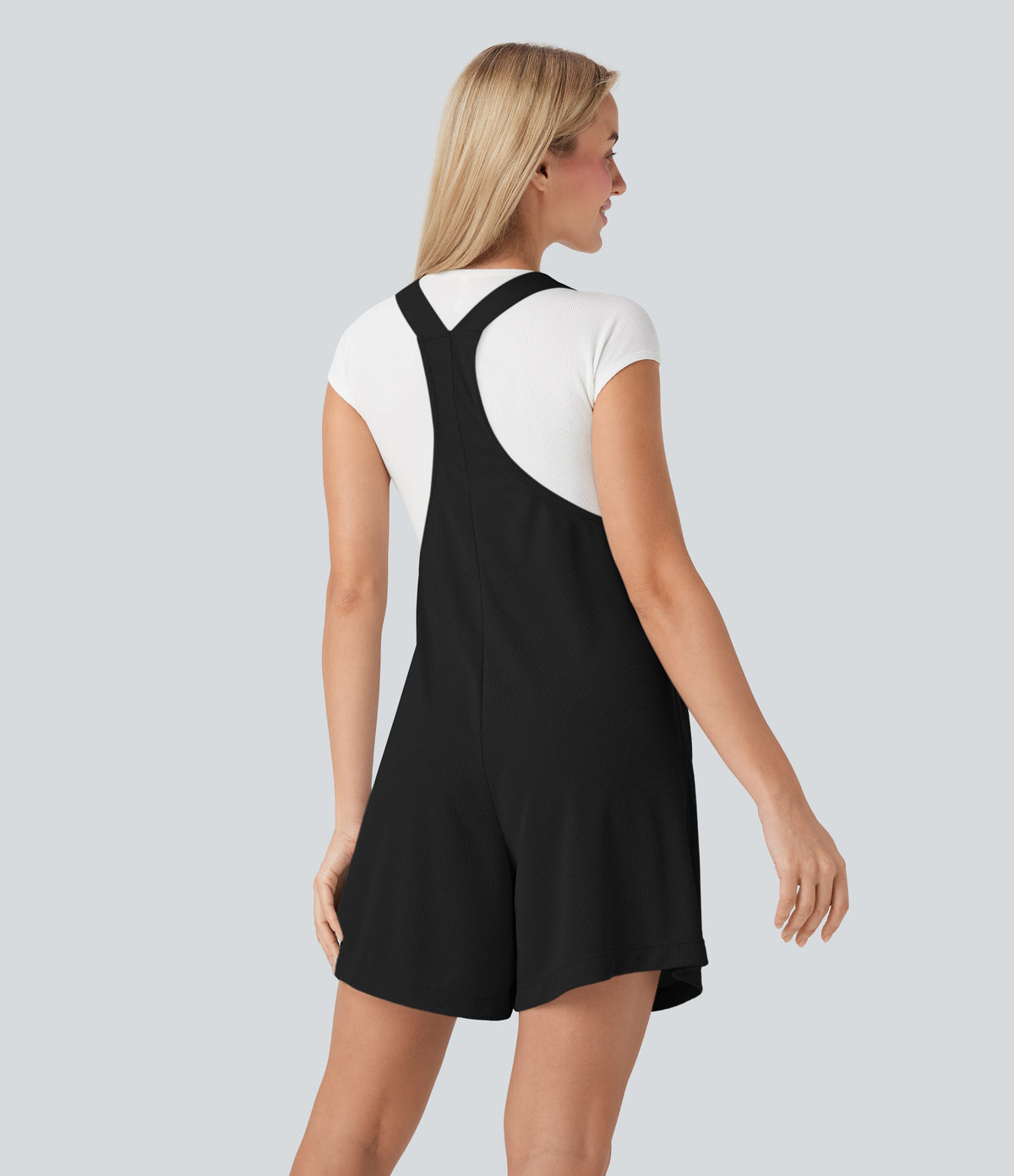 Waffle Casual Shortalls with Pockets