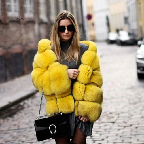 Manteau Glamour En Fourrure