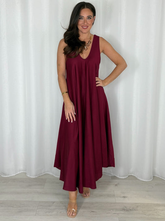 Maxi Dress With Necklace (4 Colours)