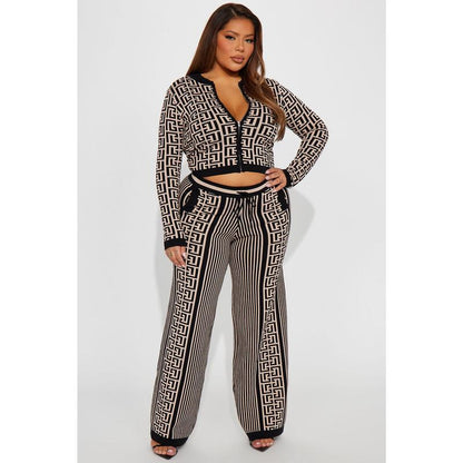 Stay Pretty Sweater Pant Set - Black/combo