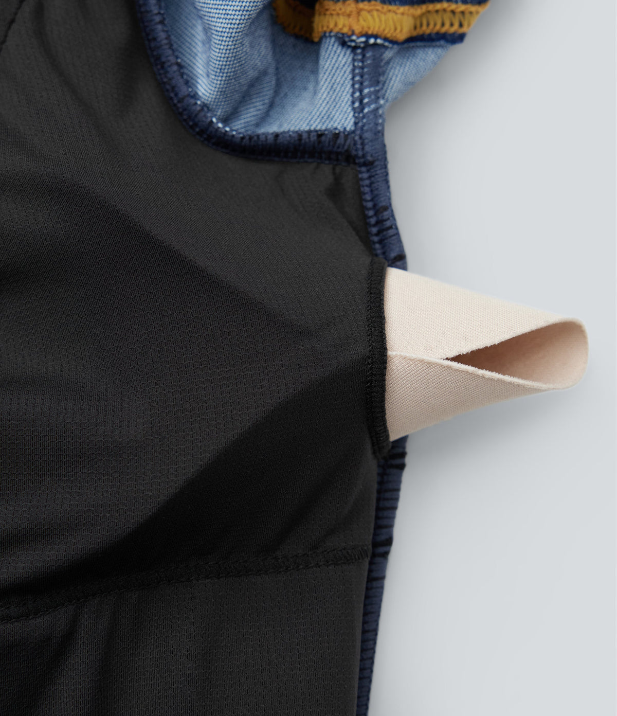 FlexTM Pleated Hem 2-in-1 Cool Touch Washed Denim Tennis Active Dress with Pockets