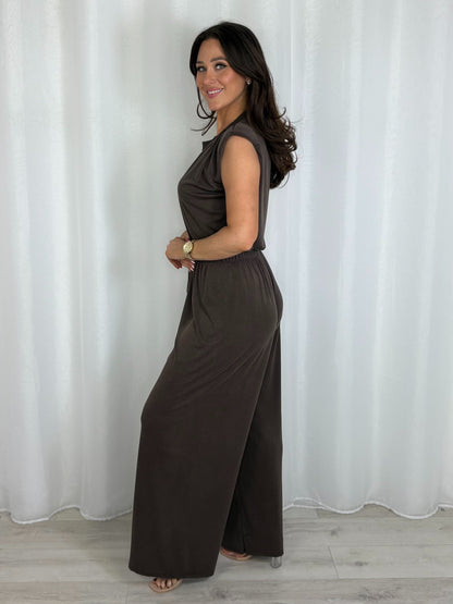 Shoulder Pad Sleeveless Trouser Co-Ord (7 Colours)