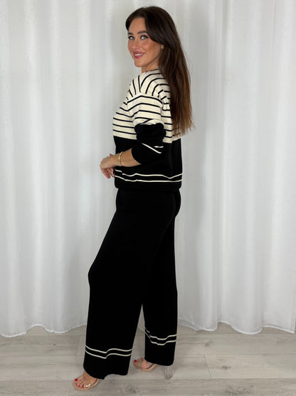 Round Neck Striped Jumper And Trouser Co-Ord (5 Colours)